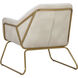 Watts Gold / Polo Club Muslin / Bravo Cream Lounge Chair